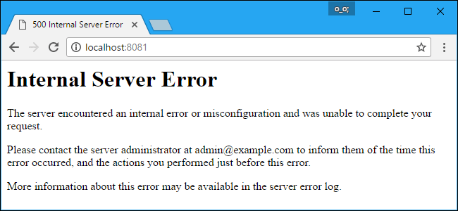 خطای 500 یا internal server error
